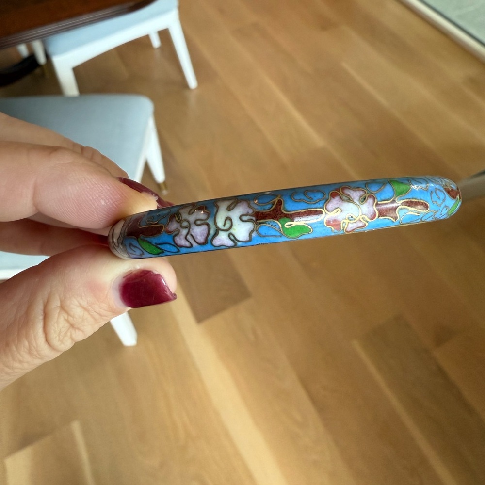 Vintage Blue Cloisonne Bracelet